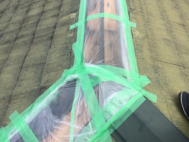 応急措置としての養生箇所の拡大