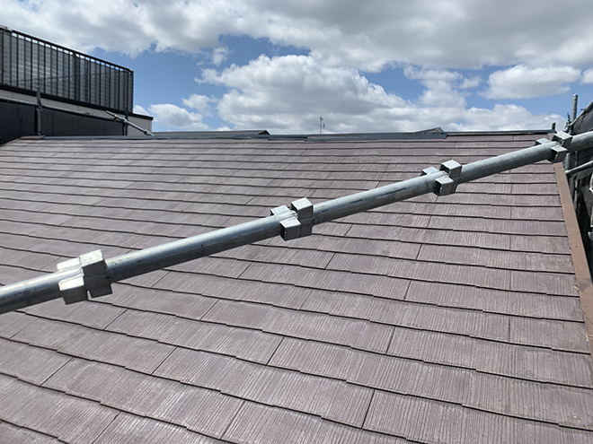 吹田市内本町で築26年スレートからガルバリウム鋼板金属屋根へカバー工事