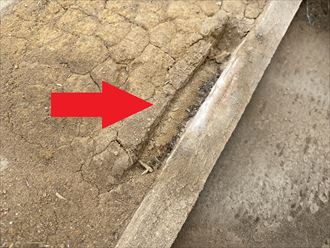 防水紙の剥がれ