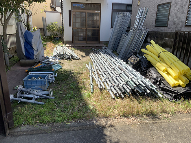 足場架設の準備