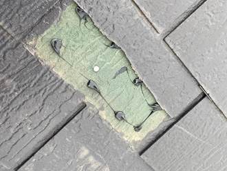 割れたスレートの補修