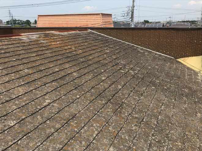 相模原市南区東大沼の管理物件の雨漏りはスレート劣化やパラペットからの漏水でした