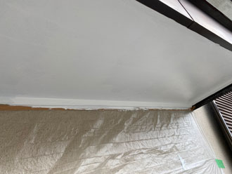 塗装が完了した軒天