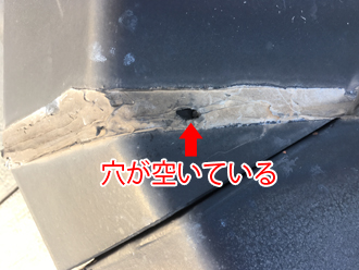 稲城市向陽台の棟瓦でコーキング劣化からの雨漏りを棟瓦取り直し工事をご提案します