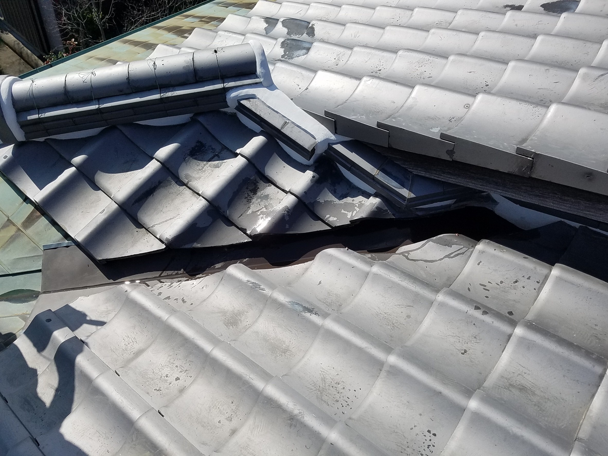 谷板金の排水確認