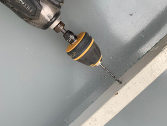 鉄部のアングルの加工