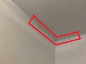 室内にできた雨染み