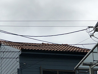 遠くから見た屋根