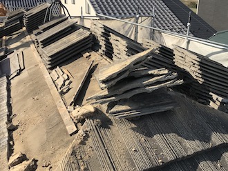 モニエル瓦の撤去