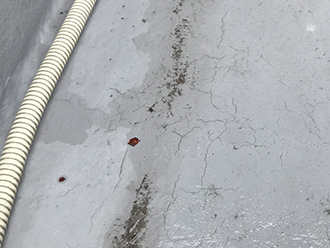 ウレタン防水劣化の様子