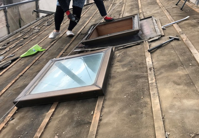 天窓の撤去