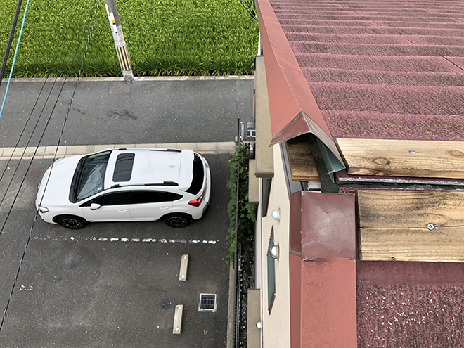 めくれたケラバ水切り