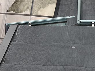 吹田市東御旅町で台風にて破損した雨樋交換のためサイズ等を調査しました