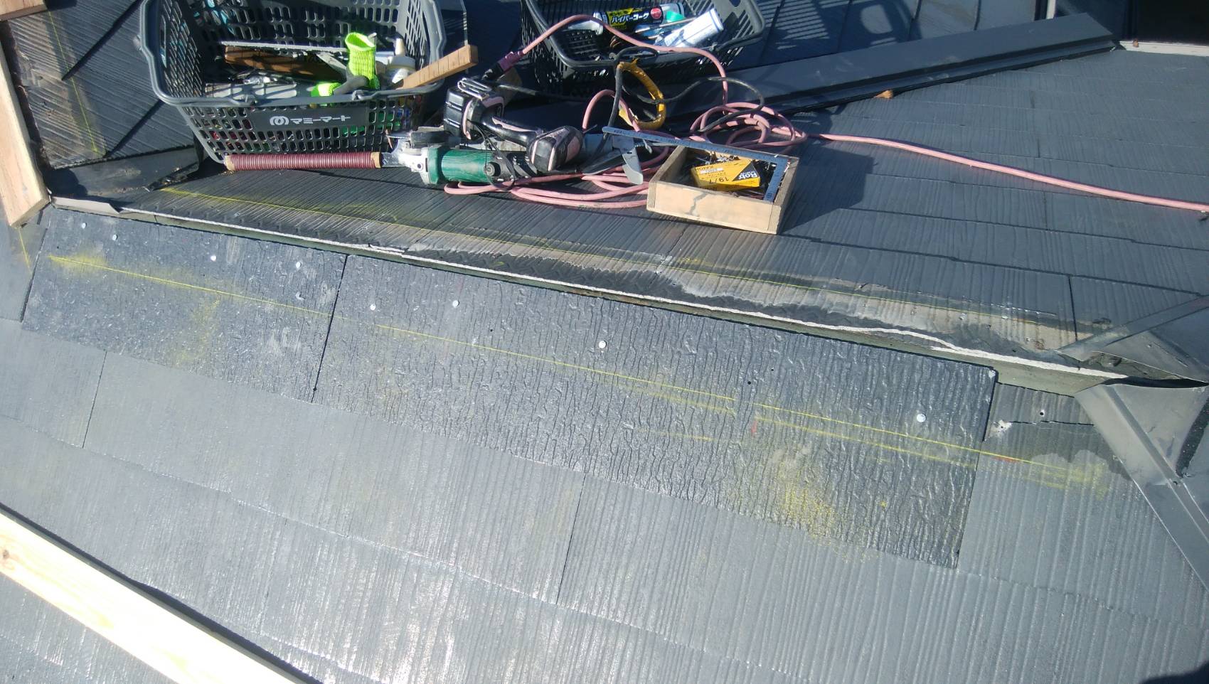 スレート屋根の一部交換