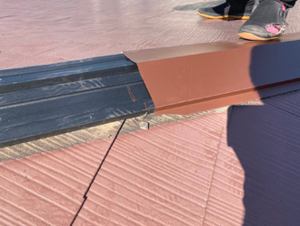 棟板金交換工事　板金設置