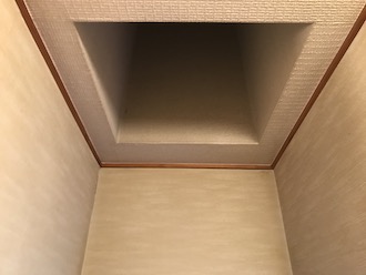 天窓があった場所の天井