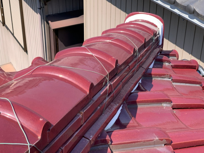 棟　漆喰のあつぬり