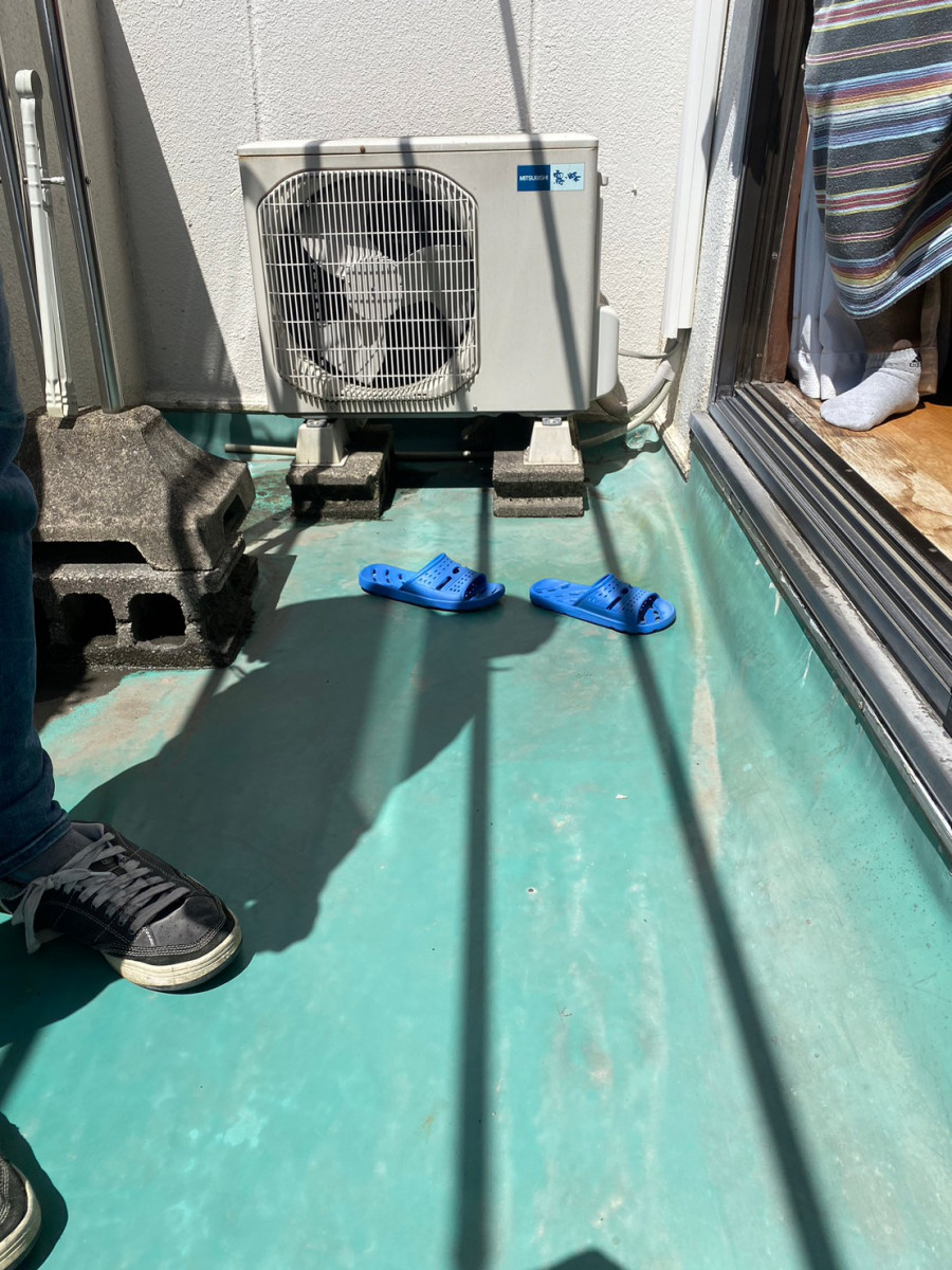 長久手市でベランダ、シート防水が剥離して膨らんでいるお宅の調査にお伺いしました