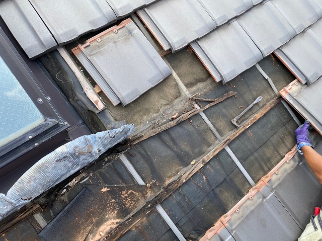 平板瓦　撤去