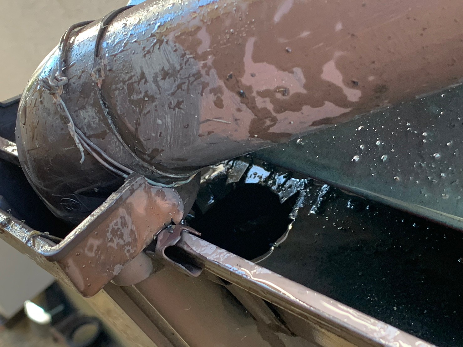 守山区の樋つまり掃除した後