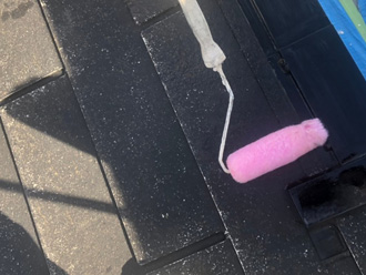 屋根塗装　プリマー塗布