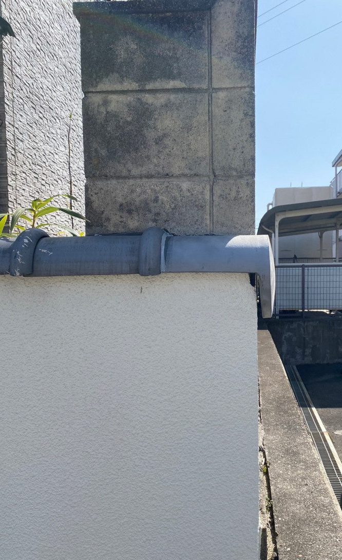 守山区の塀瓦を修理した後