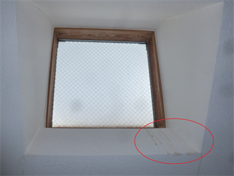 天窓からの雨漏り