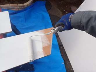 破風板工事　塗装