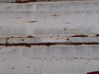 瓦棒屋根の腐食