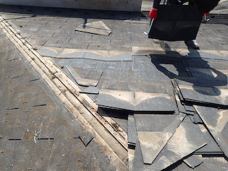 スレートの撤去