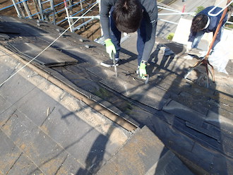 スレートの撤去