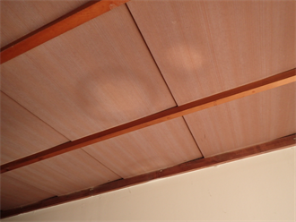 天井での雨漏り