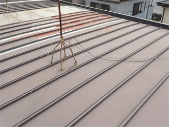 習志野市東習志野のアパートにて雨漏りが発生してしまった瓦棒屋根の調査を実施