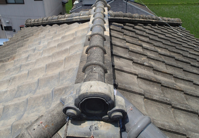 漆喰取り直し工事で雨漏り改善