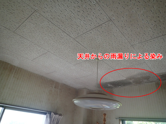 天井に現れる雨漏りのサイン