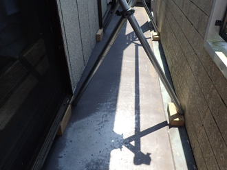 バルコニーの防水確認