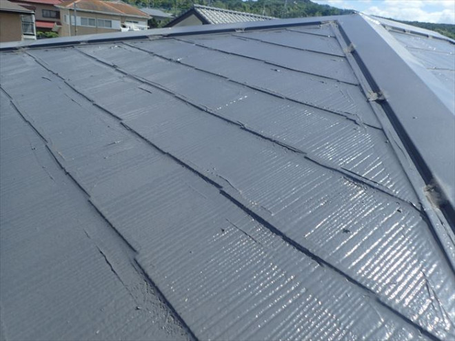 市原市佐是にて塗装直後のスレート屋根での雨漏り調査を実施、縁切りの重要性を再確認！