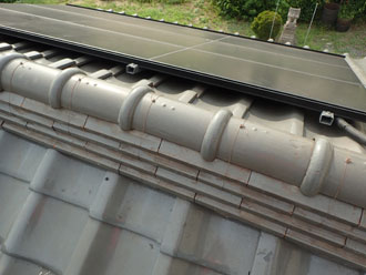 取り直し工事が完了した、太陽光パネルの設置枚数が多い２階の棟