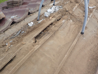 棟取り直し工事　傷んだ材を交換