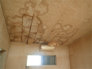 雨漏りの起こった天井