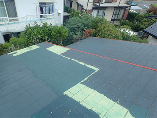 お客様が塗装した屋根