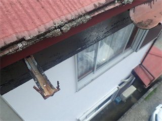 壊れて取れた雨樋