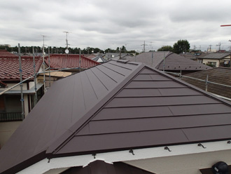 屋根カバー工事が完了