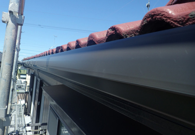 雨樋の復旧工事が完了