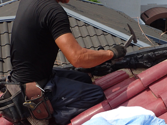 南蛮漆喰を設置