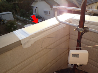 バルコニーの板金外れ