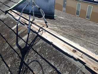 千葉市緑区誉田町で台風による強風で棟板金飛散から棟板金交換工事のご依頼