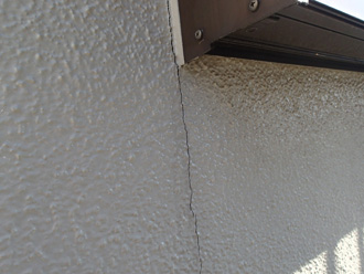サッシ付近のクラック
