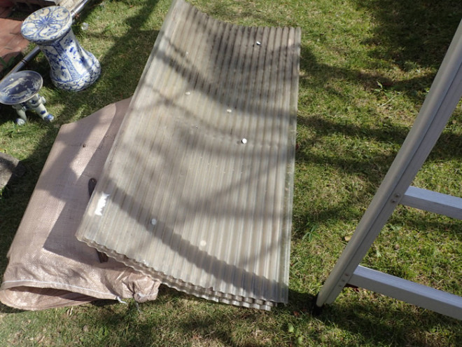 ベランダの波板交換