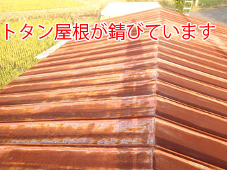 トタン屋根の錆